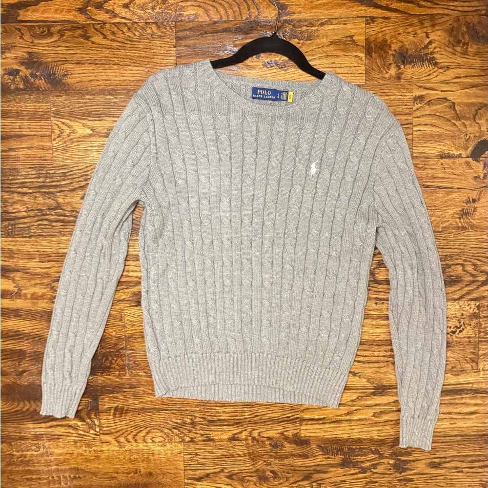 Polo by Ralph Lauren Light Greenish-Gray Crewneck Sweater